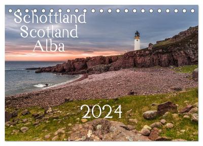 Schottland - Scotland - Alba (Tischkalender 2024 DIN A5 quer), CALVENDO Monatskalender