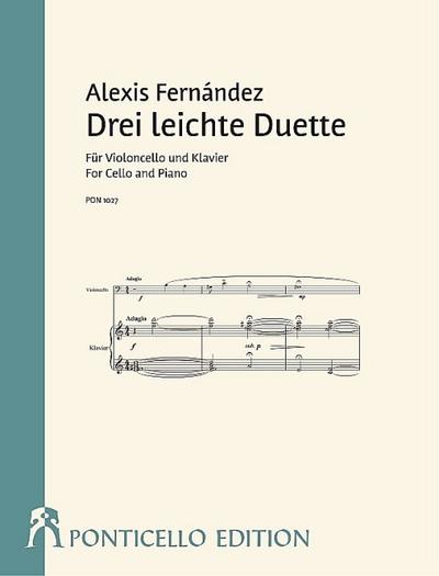 Drei leichte Duettefür Violoncello und Klavier