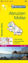 Michelin Karte Abruzzen, Molise. Abruzzo, Molise
