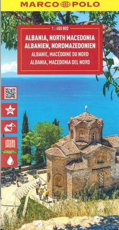 Albania e Macedonia del nord 1:450.000