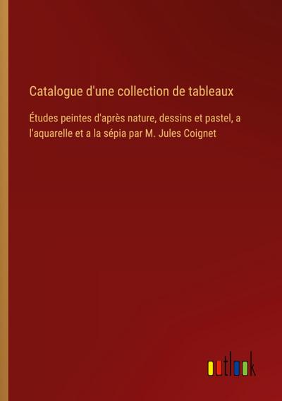 Catalogue d’une collection de tableaux