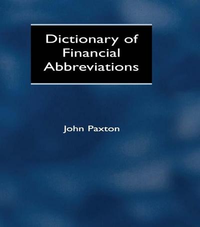 Dictionary of Financial Abbreviations