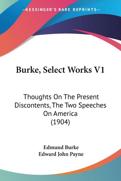 Burke, Select Works V1