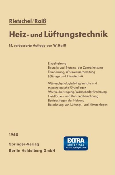 H.Rietschels Lehrbuch der Heiz- und Lüftungstechnik