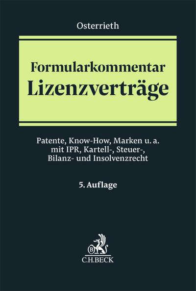 Formularkommentar Lizenzverträge