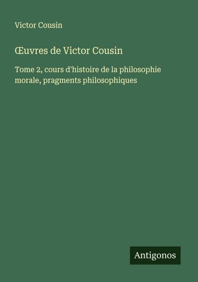 ¿uvres de Victor Cousin