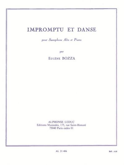 Impromptu et dansepour saxophone alto et piano