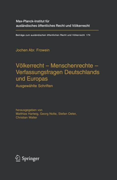 Völkerrecht - Menschenrechte - Verfassungsfragen Deutschlands und Europas