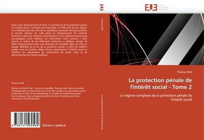 La protection pénale de l’intérêt social - Tome 2