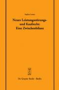 Neues Leistungsstörungs- und Kaufrecht