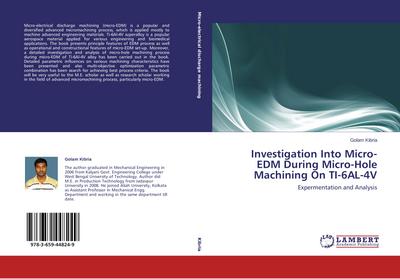 Investigation Into Micro-EDM During Micro-Hole Machining On TI-6AL-4V