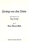 Gesänge aus dem Süden nachGedichten von Peter Huchel