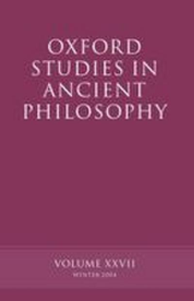 Oxford Studies in Ancient Philosophy