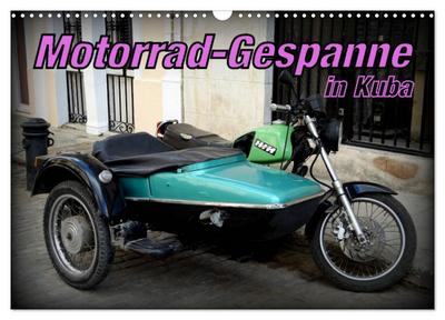 Motorrad-Gespanne in Kuba (Wandkalender 2026 DIN A3 quer), CALVENDO Monatskalender