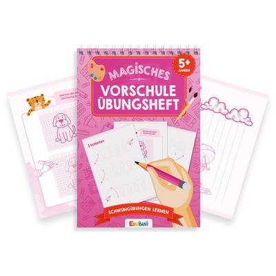 Magisches Vorschule Übungsheft: Schwungübungen lernen