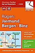Rügen: Jasmund, Bergen, Binz 1 : 50 000 Rad- und Wanderkarte: Klemmer-Pocket, GPS geeignet, Erlebnis-Tipps auf der Rückseite