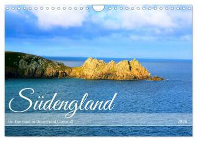 Südengland - On the road in Devon und Cornwall (Wandkalender 2026 DIN A4 quer), CALVENDO Monatskalender