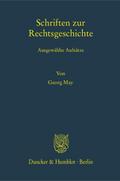 Schriften zur Rechtsgeschichte.