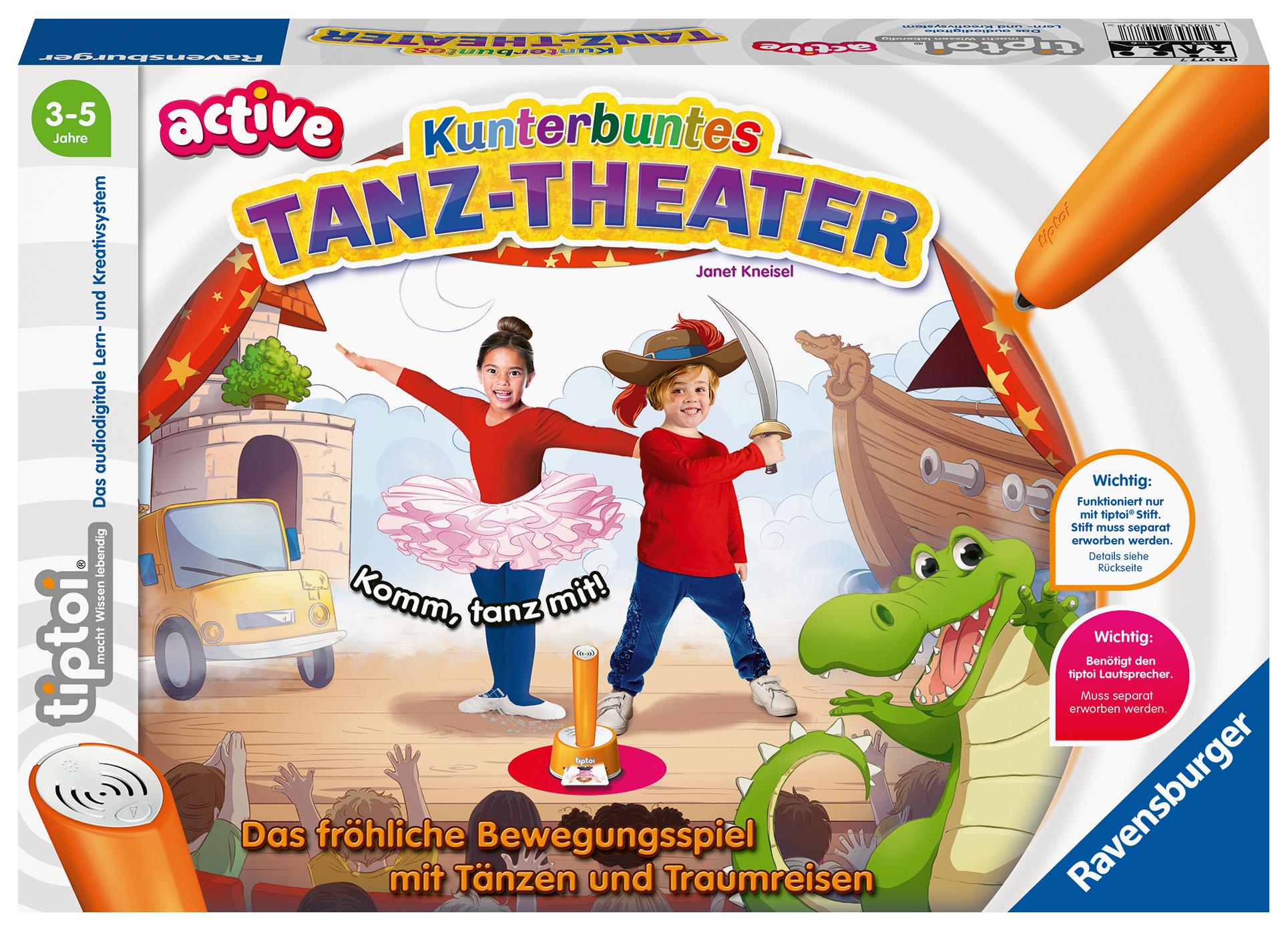 Ravensburger tiptoi® ACTIVE Spiel 00077 Kunterbuntes TanzTheater