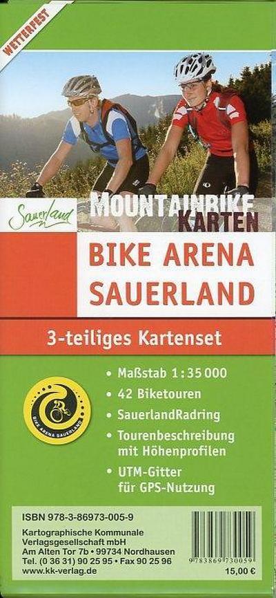 KKV Mountainbikekarte Bike Arena Sauerland, 3 Bl.