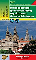SPJW Spanischer Jakobsweg, Freizeitkarte 1:400.000: Tourist Information, City map, Trail marking, Index with postal codes. Suitable for GPS (freytag & berndt Wander-Rad-Freizeitkarten)