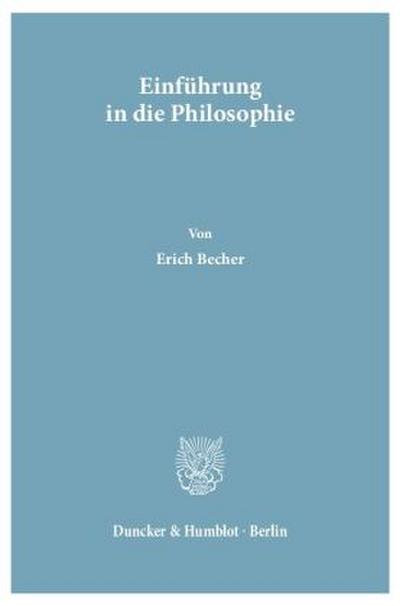 Einführung in die Philosophie.