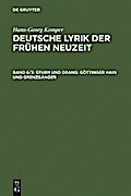 Sturm und Drang: Göttinger Hain und Grenzgänger