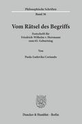 Vom Rätsel des Begriffs.