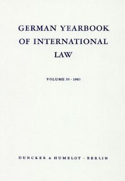 German Yearbook of International Law / Jahrbuch für Internationales Recht.