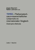 TIMSS - Mathematisch-naturwissenschaftlicher Unterricht im internationalen Vergleich