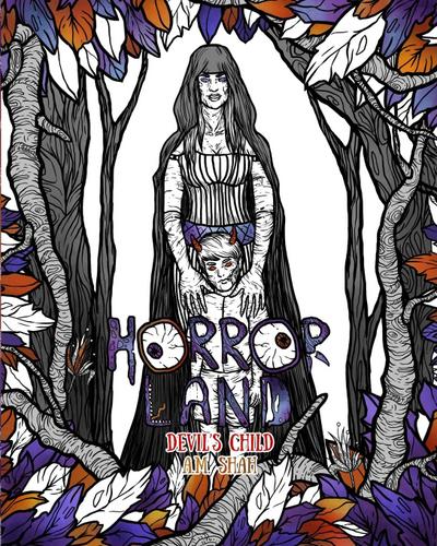 Adult Coloring Book Horror Land