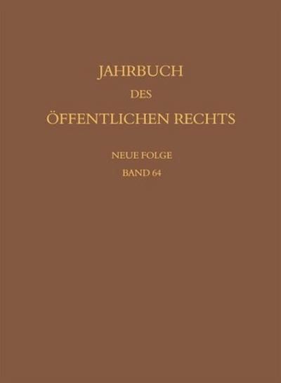 Jahrbuch des öffentlichen Rechts der Gegenwart. Neue Folge