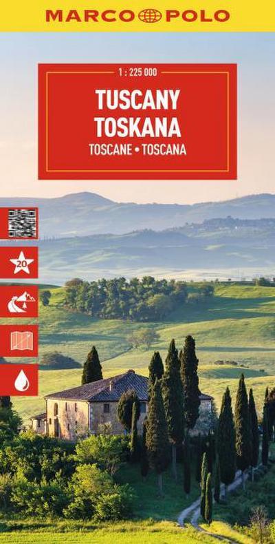 MARCO POLO Reisekarte Italien 07 Toskana 1:225.000