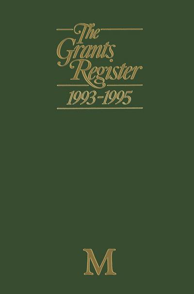The Grants Register 1993-1995
