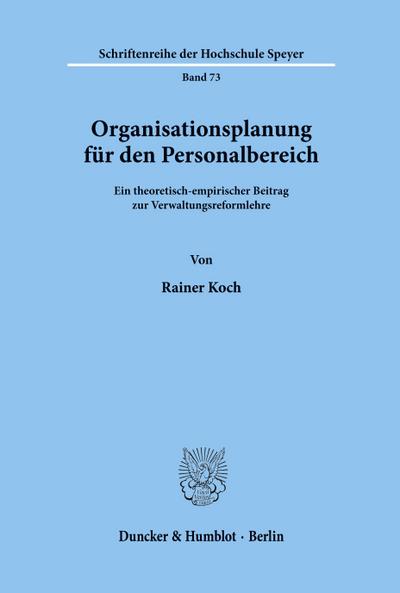 Organisationsplanung für den Personalbereich.