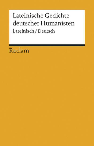 Lateinische Gedichte deutscher Humanisten