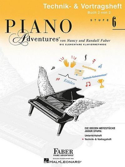 Piano Adventures - Technik- und Vortragsheft Stufe 6für Klavier (dt)