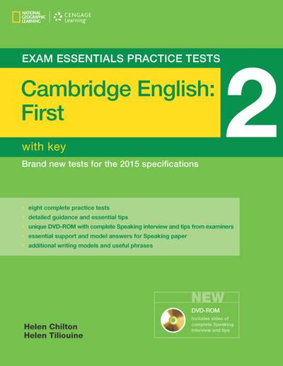 Exam Essentials: Cambridge First Practice Tests 2 W/Key + DVD-ROM