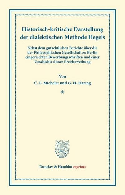 Historisch-kritische Darstellung der dialektischen Methode Hegels