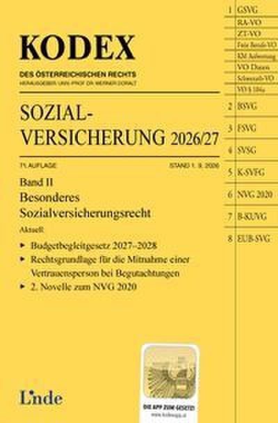 KODEX Sozialversicherung 2026/27 Band II