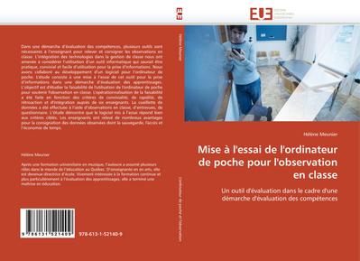 Mise à l'essai de l'ordinateur de poche pour l'observation en classe - Hélène Meunier