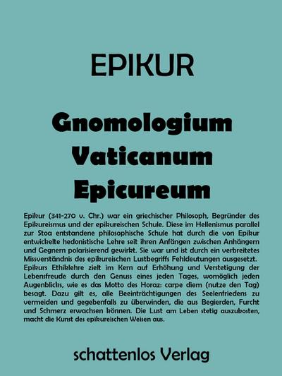 Gnomologium Vaticanum Epicureum