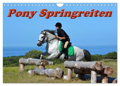 Pony Springreiten (Wandkalender 2024 DIN A4 quer), CALVENDO Monatskalender