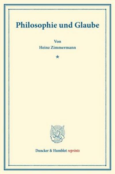 Philosophie und Glaube.