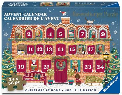 Puzzle-Adventskalender 24x56 Teile - Christmas at Home