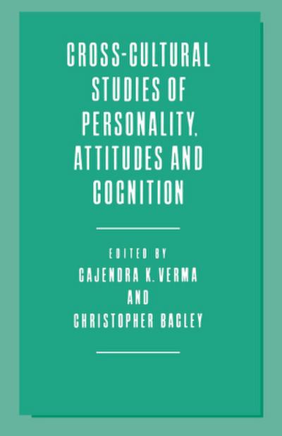 Cross-Cultural Studies of Personality, Attitudes and Cognition
