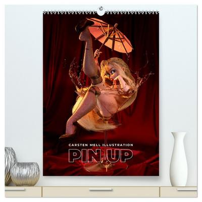 Pin Up Kalender Carsten Mell (hochwertiger Premium Wandkalender 2026 DIN A2 hoch), Kunstdruck in Hochglanz
