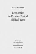 Economics in Persian-Period Biblical Texts