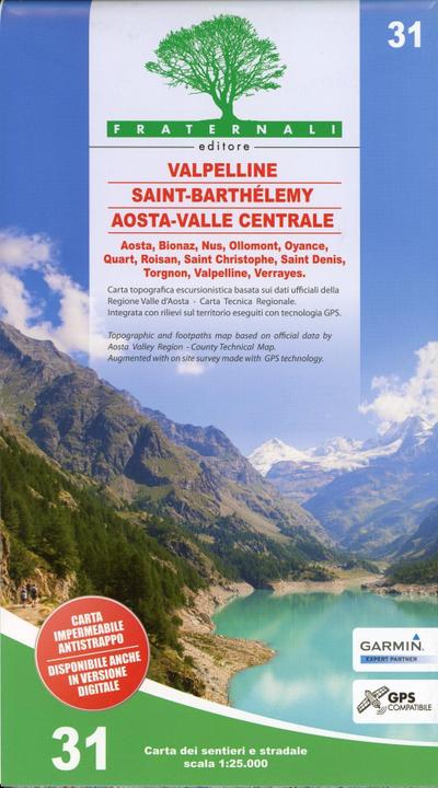 Carta n. 31. Valpelline, Saint-Barthélemy, Aosta 1:25.000