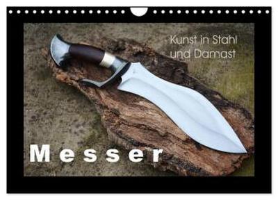 Kunst in Stahl und Damast - M e s s e r (Wandkalender 2026 DIN A4 quer), CALVENDO Monatskalender
